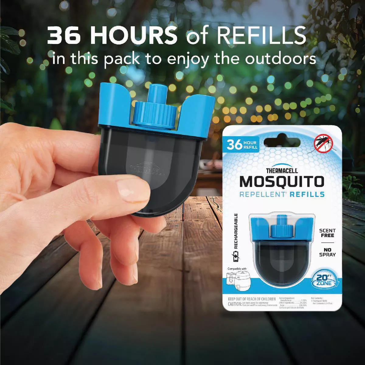 Thermacell 36 Hr. Rechargeable Mosquito Repellent Refill - photo 4