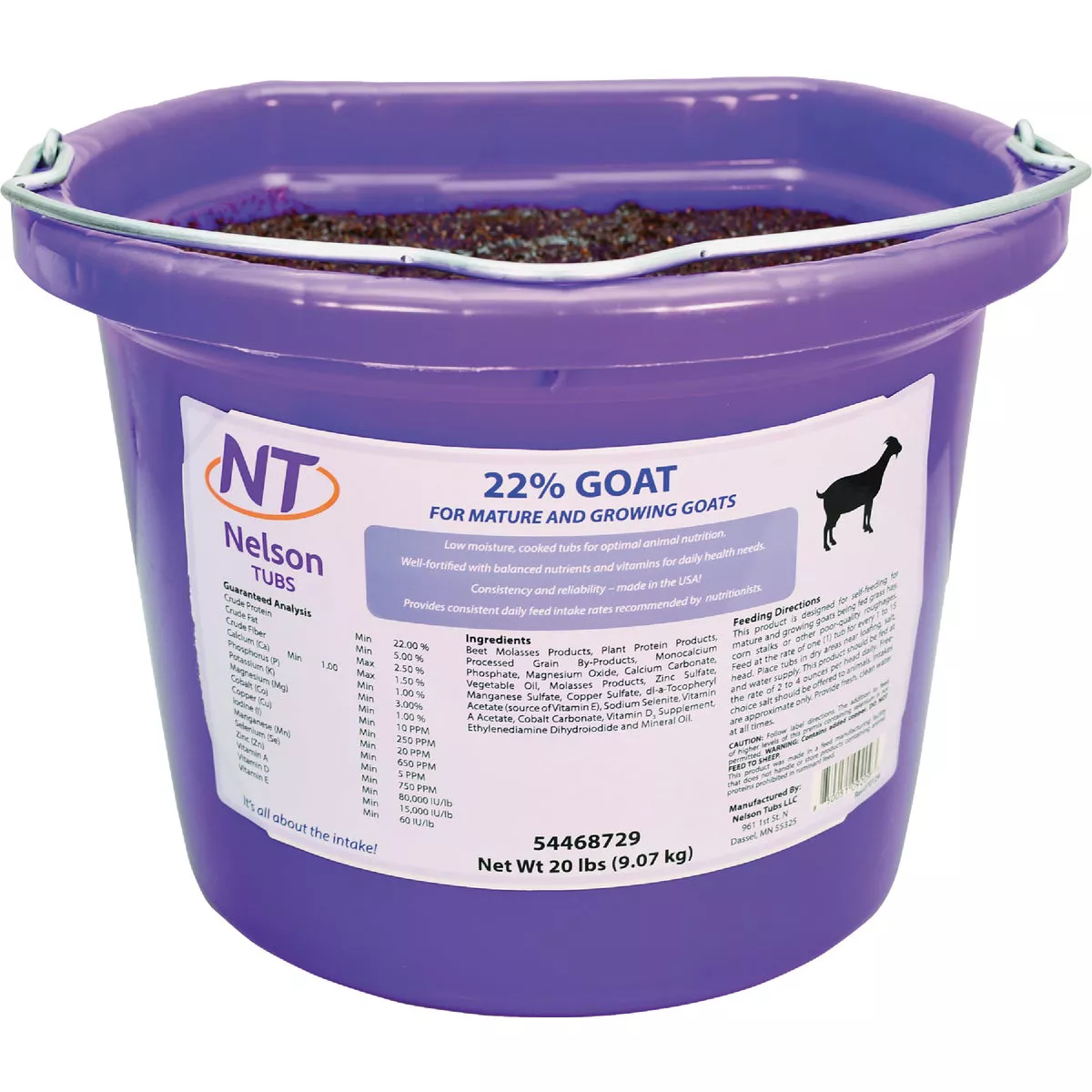 Nelson Tubs 22% Goat 20 Lb. Feed Supplement