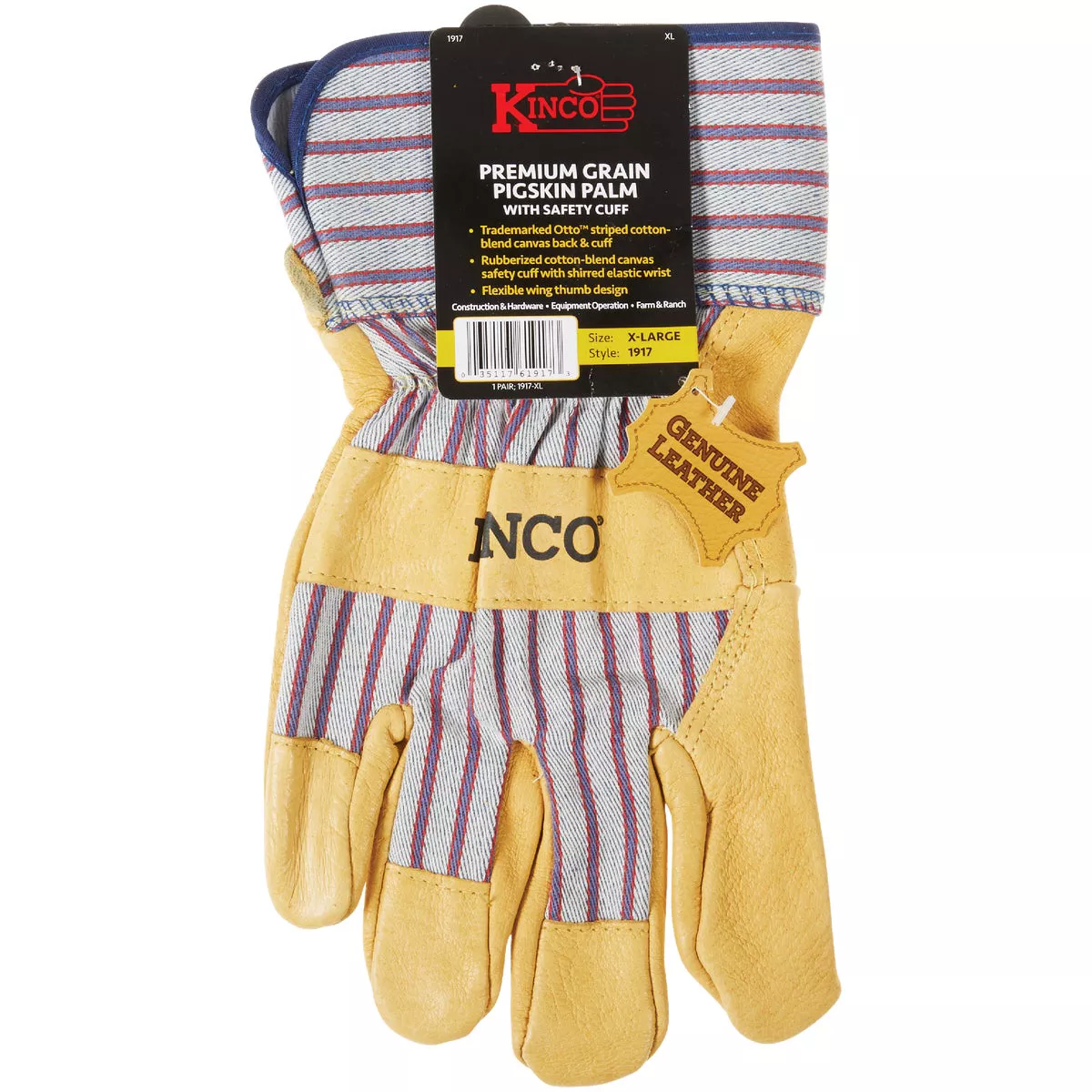 Kinco Men's XL Golden Premium Grain Pigskin Palm Glove - photo 2