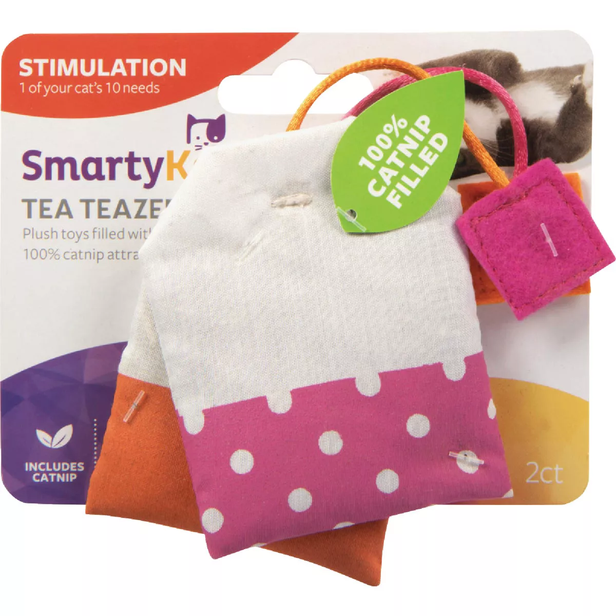 SmartyKat Tea Teazers Catnip Filled Cat Toy (2-Pack)