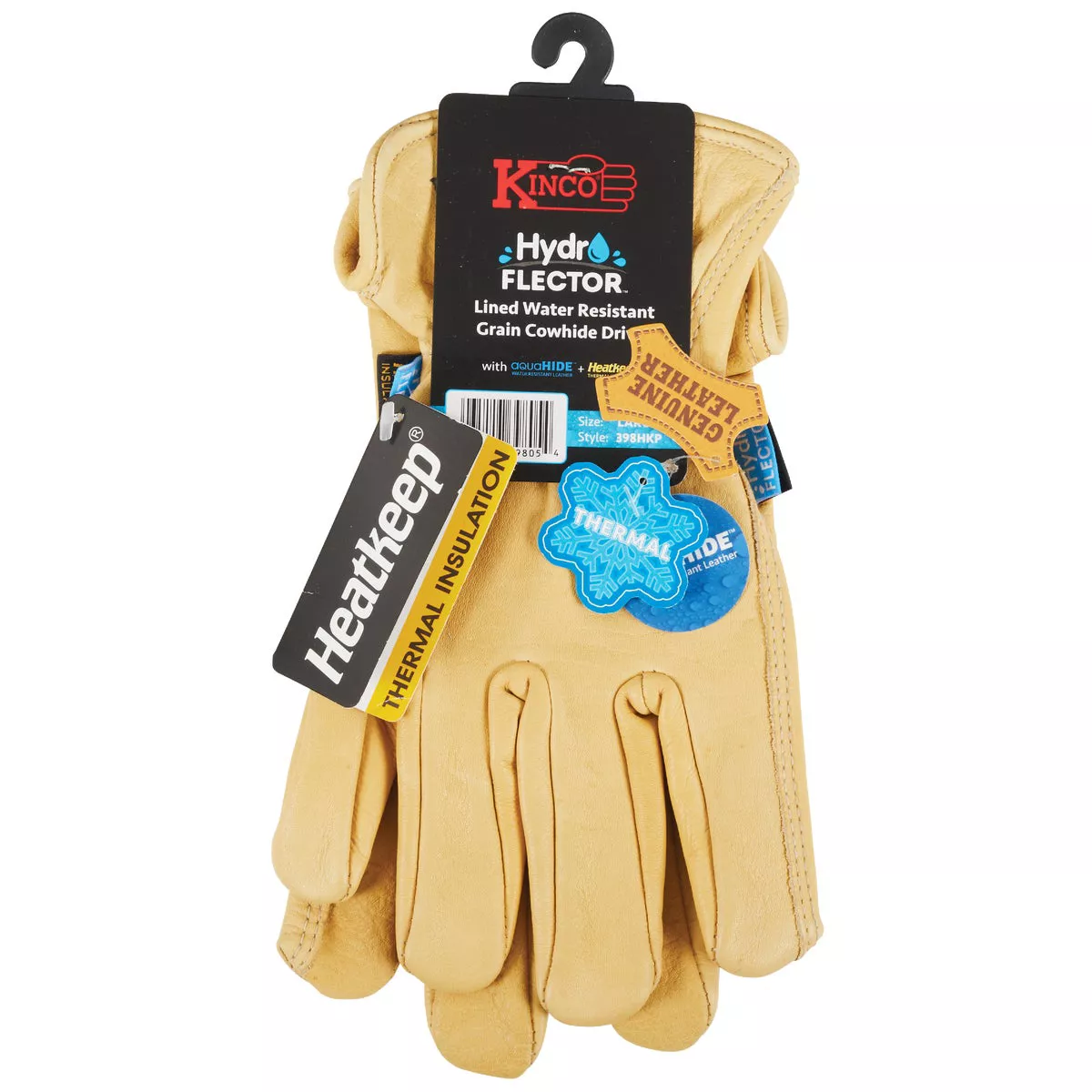 Kinco HydroFlector Men's Large Water-Resistant Full Grain Cowhide Thermal Lined Winter Work Glove - photo 2
