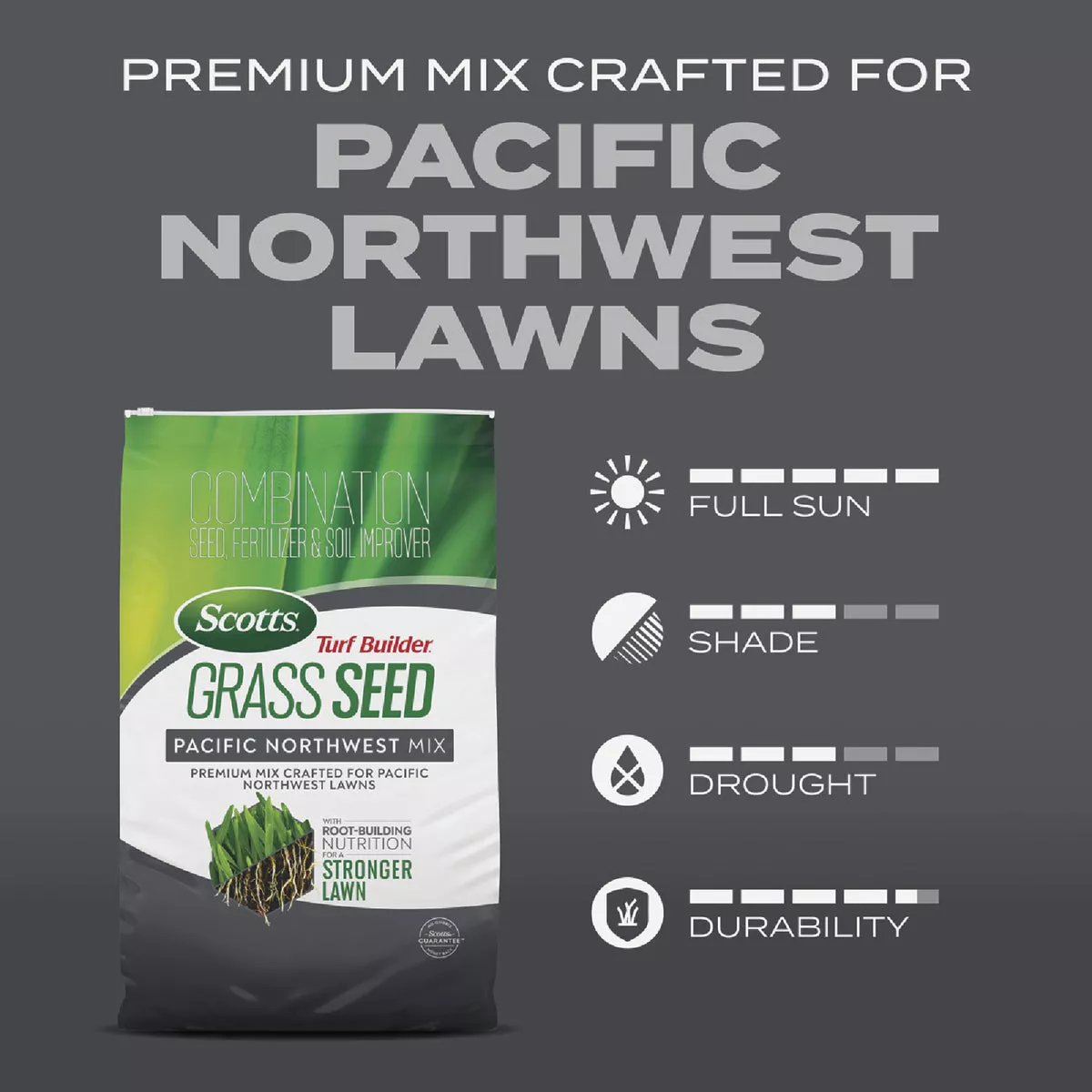 Scotts Turf Builder 2.4 Lb. 200 Sq. Ft. Pacific Northwest Mix Grass Seed, Fertilizer, and Soil Improver Combination - photo 7