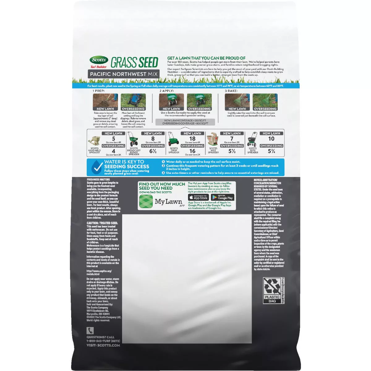 Scotts Turf Builder 2.4 Lb. 200 Sq. Ft. Pacific Northwest Mix Grass Seed, Fertilizer, and Soil Improver Combination - photo 8
