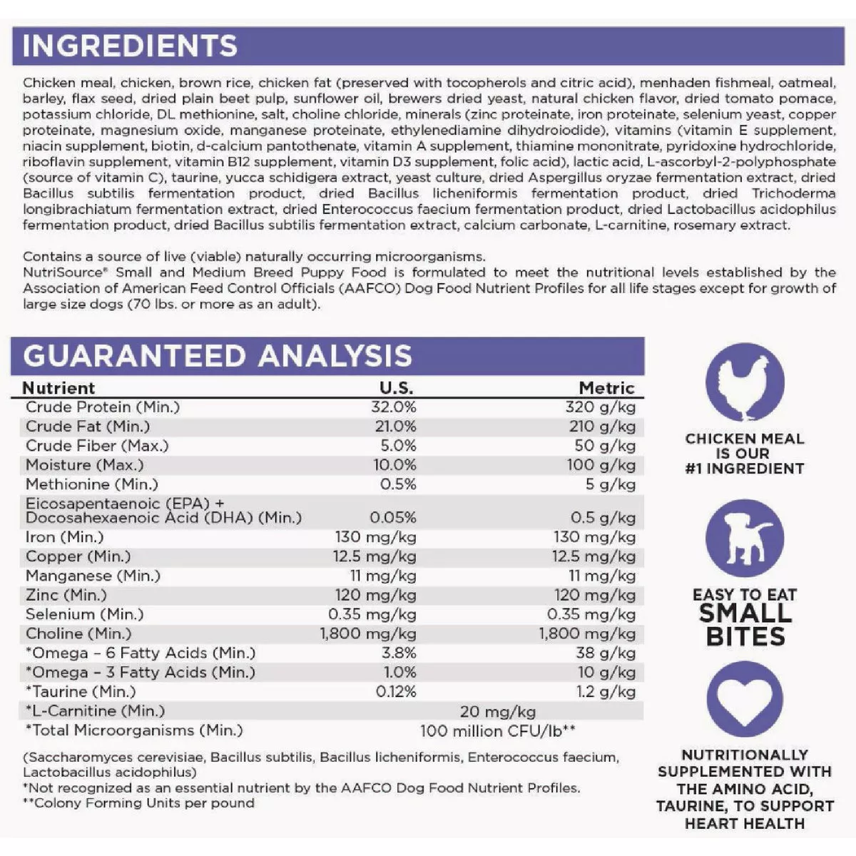 NutriSource 4 Lb. Small & Medium Breed Puppy Food - photo 4