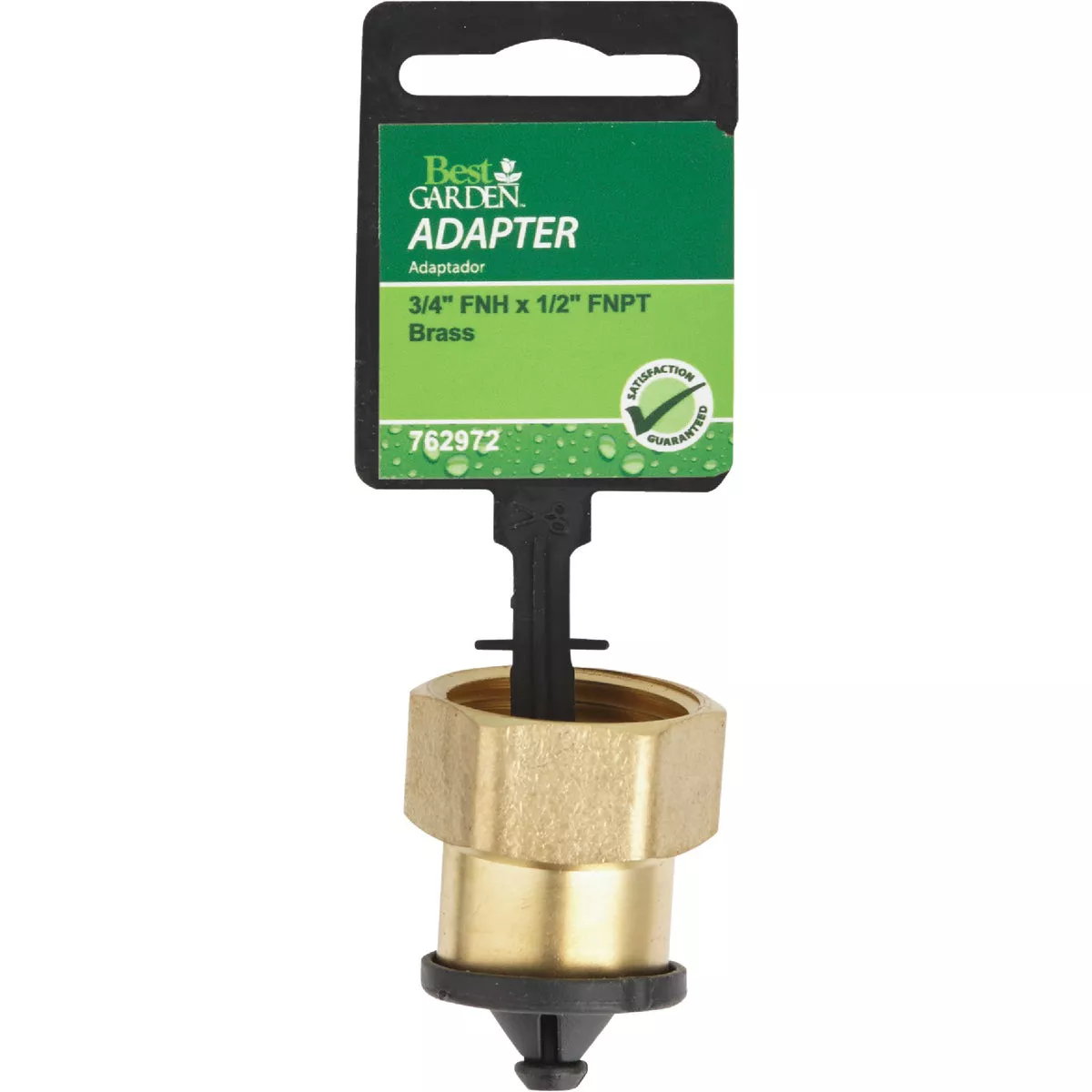 Best Garden 3/4 In. FHT x 1/2 In FPT Brass Non-Swivel Hose Connector - photo 2