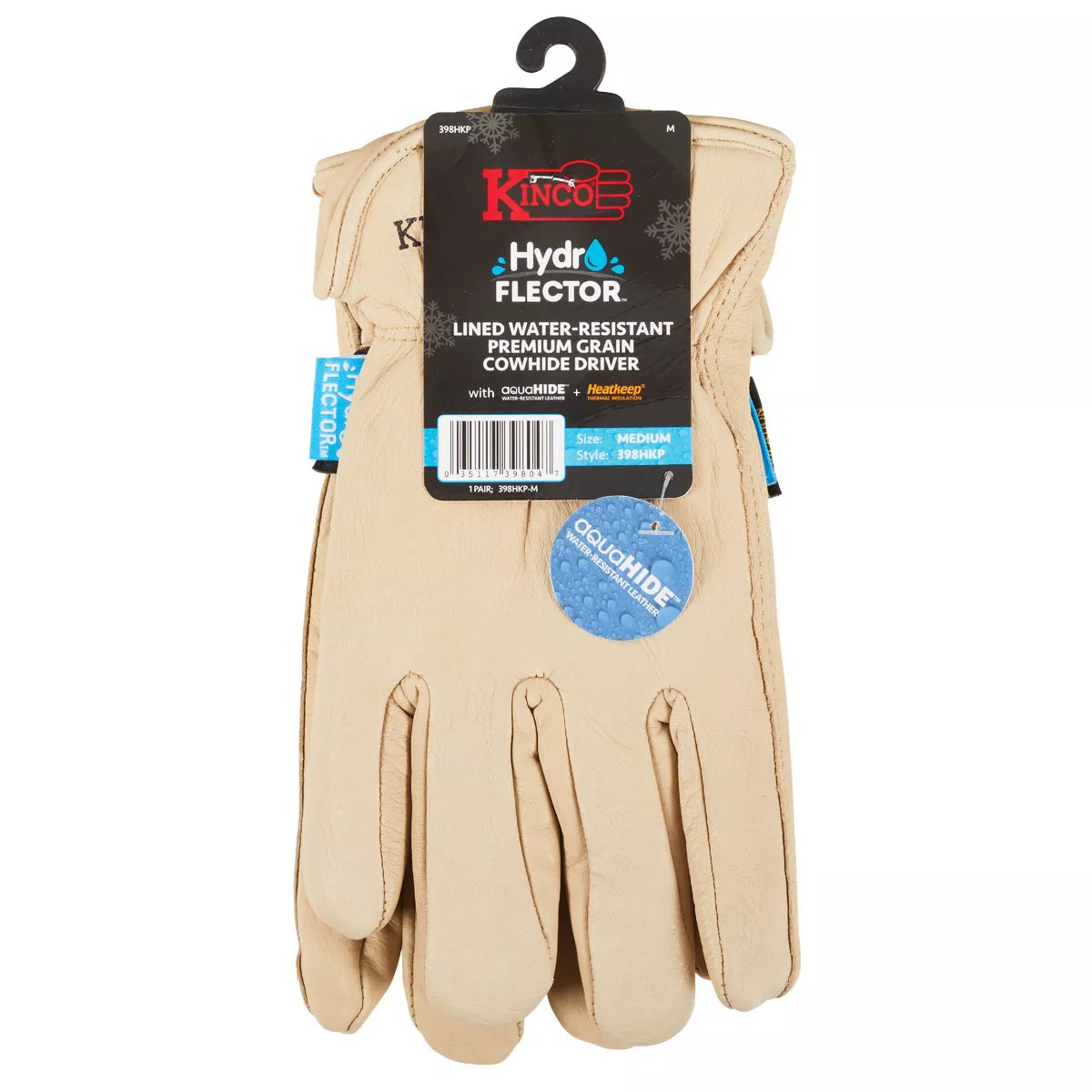 Kinco HydroFlector Men's Medium Water-Resistant Full Grain Cowhide Thermal Lined Winter Work Glove - photo 2