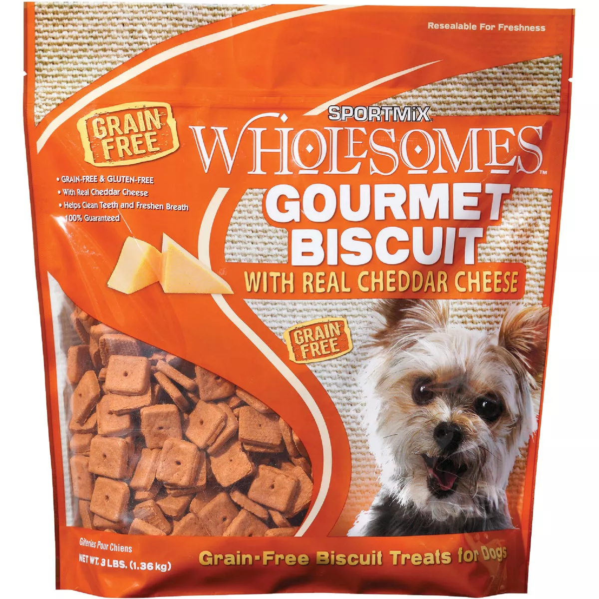SportMix Wholesomes Gourmet Cheddar Cheese Biscuit Dog Treats