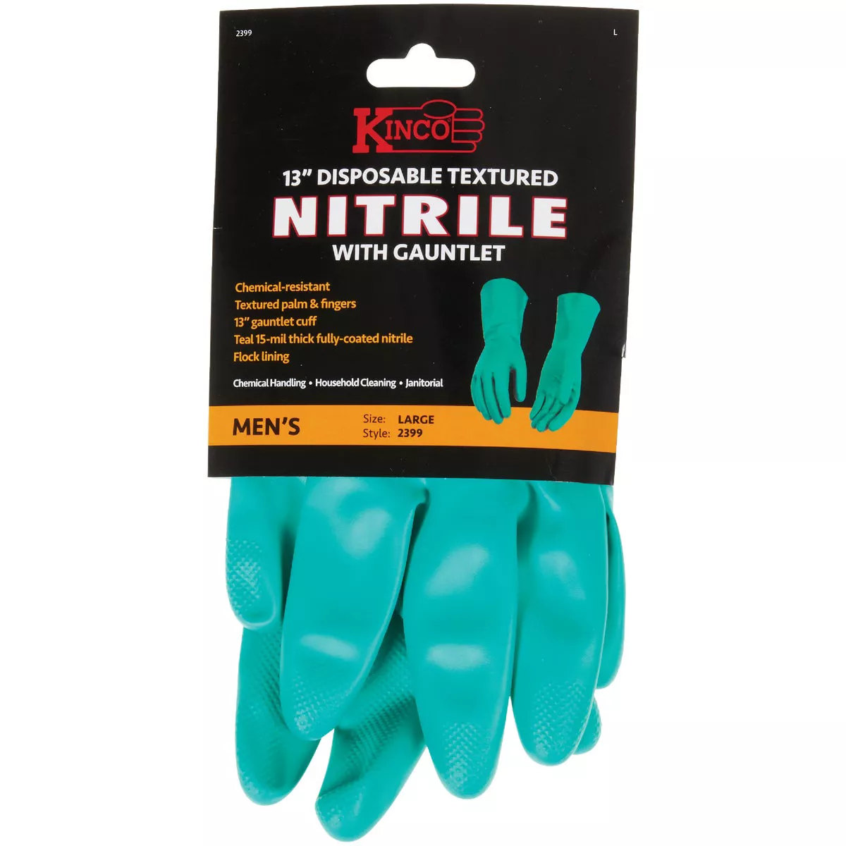 Kinco Men's Large Teal 15-Mil Fully-Coated Nitrile Glove - photo 2