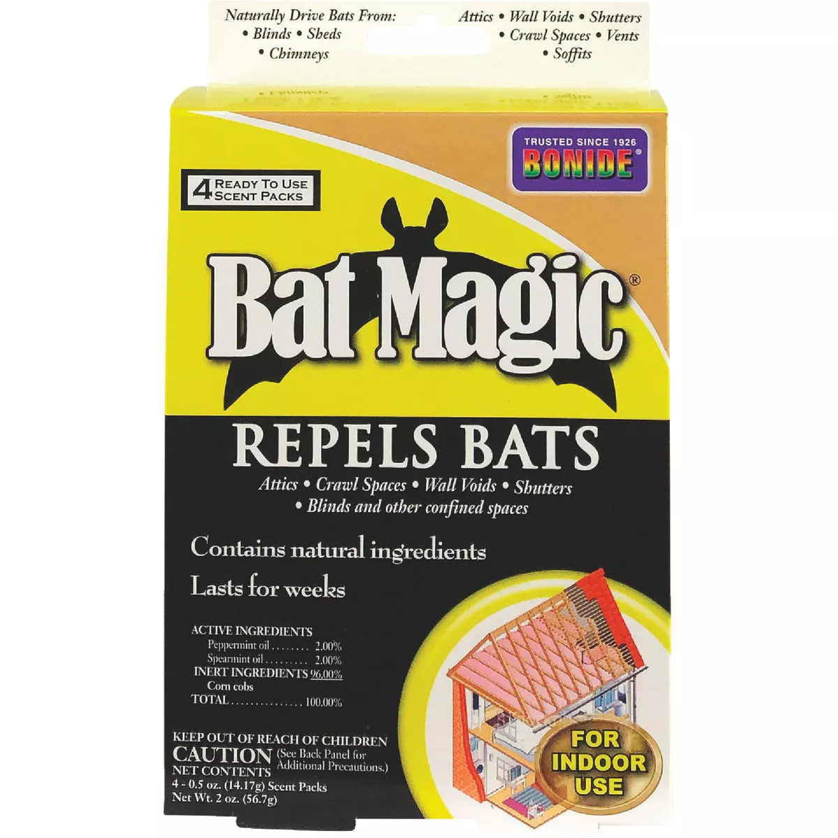 Bonide Bat Magic Granular Bat Repellent Place Packs (4-Pack)