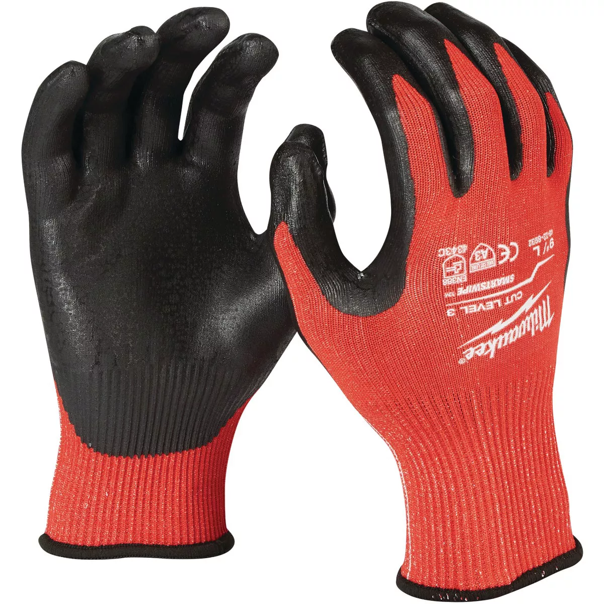 Milwaukee Unisex Large Nitrile Coated Cut Level 3 Work Glove