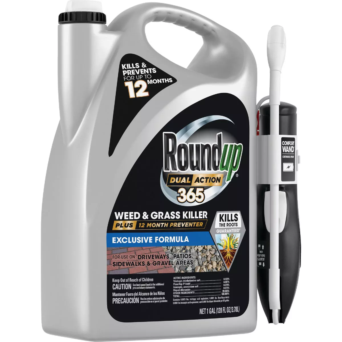Roundup Dual Action 365 1 Gal. Exclusive Formula Weed & Grass Killer with Comfort Wand - photo 3