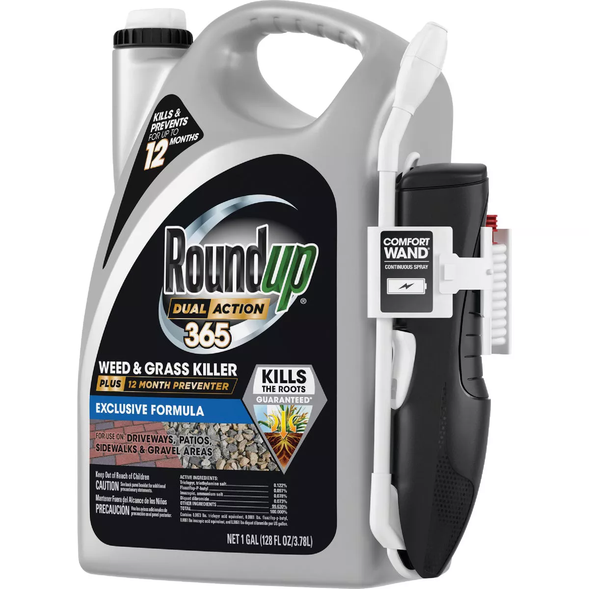 Roundup Dual Action 365 1 Gal. Exclusive Formula Weed & Grass Killer with Comfort Wand - photo 4