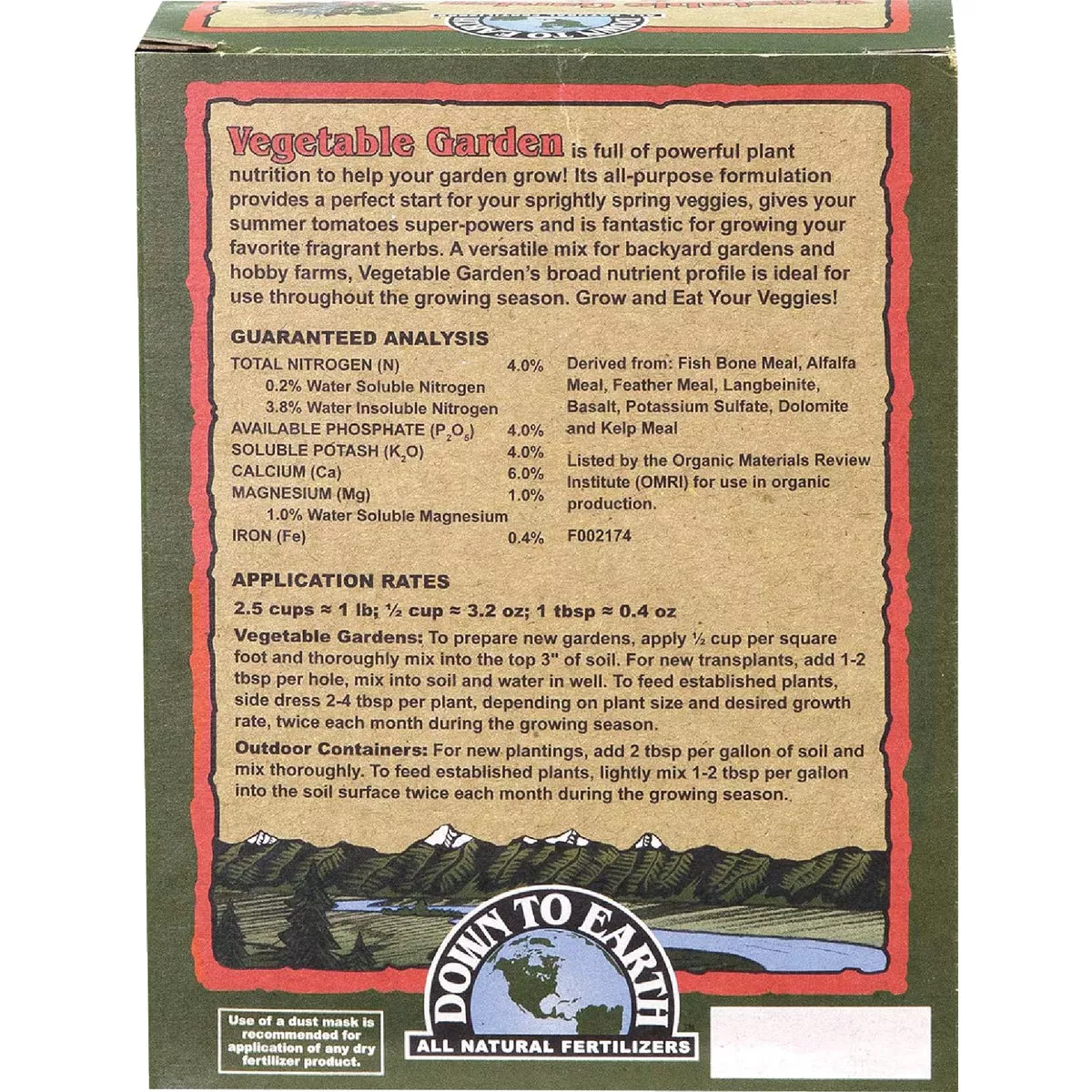 Down To Earth 1 Lb. 4-4-4 Vegetable Garden Mix - photo 2