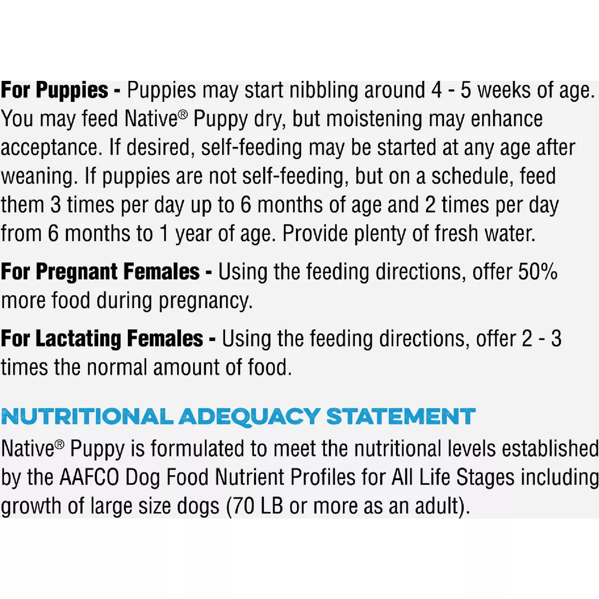 Native Puppy Performance Nutrition 40 Lb. Dry Dog Food - photo 5