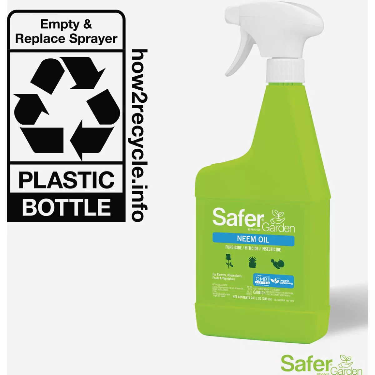 Safer Garden 24 Oz. Ready To Use 3-in-1 Neem Oil Trigger Spray - photo 2