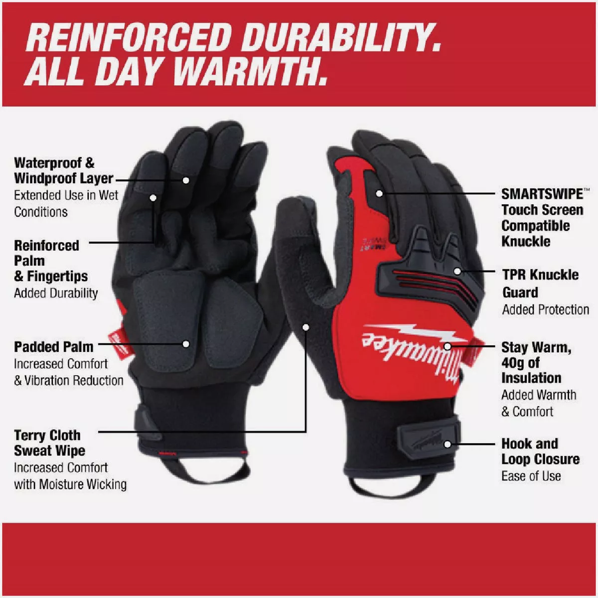 Milwaukee Unisex Medium Synthetic Winter Demolition Glove - photo 5