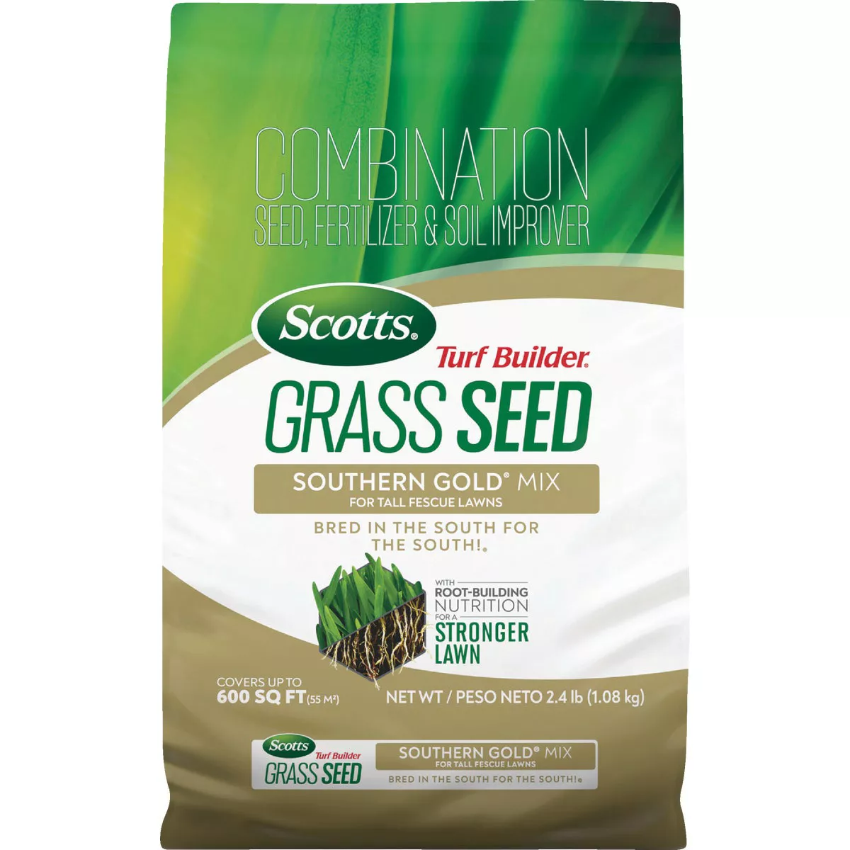 Scotts Turf Builder 2.4 Lb. 200 Sq. Ft. Southern Gold Mix for Tall Fescue Lawns Grass Seed