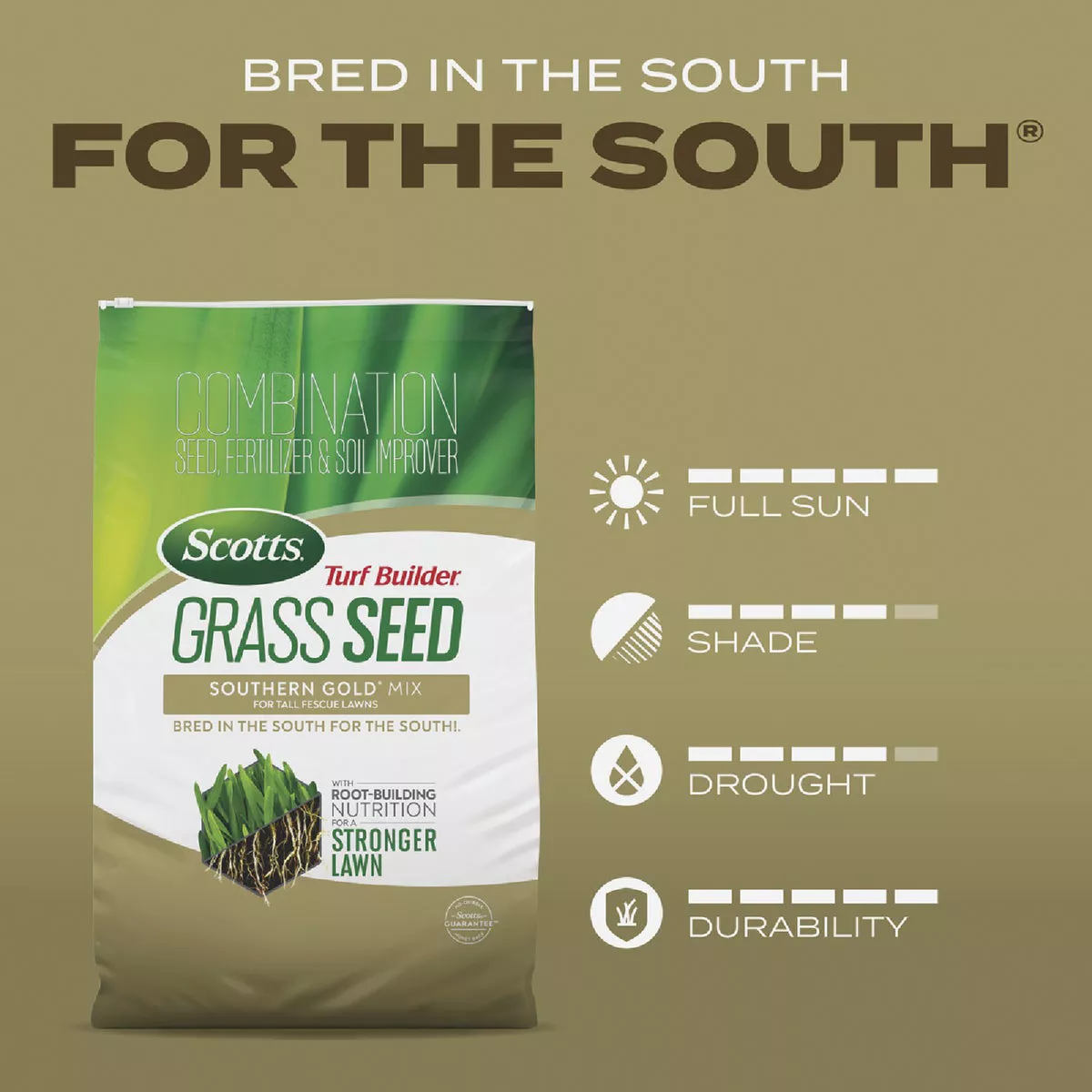 Scotts Turf Builder 2.4 Lb. 200 Sq. Ft. Southern Gold Mix for Tall Fescue Lawns Grass Seed - photo 7