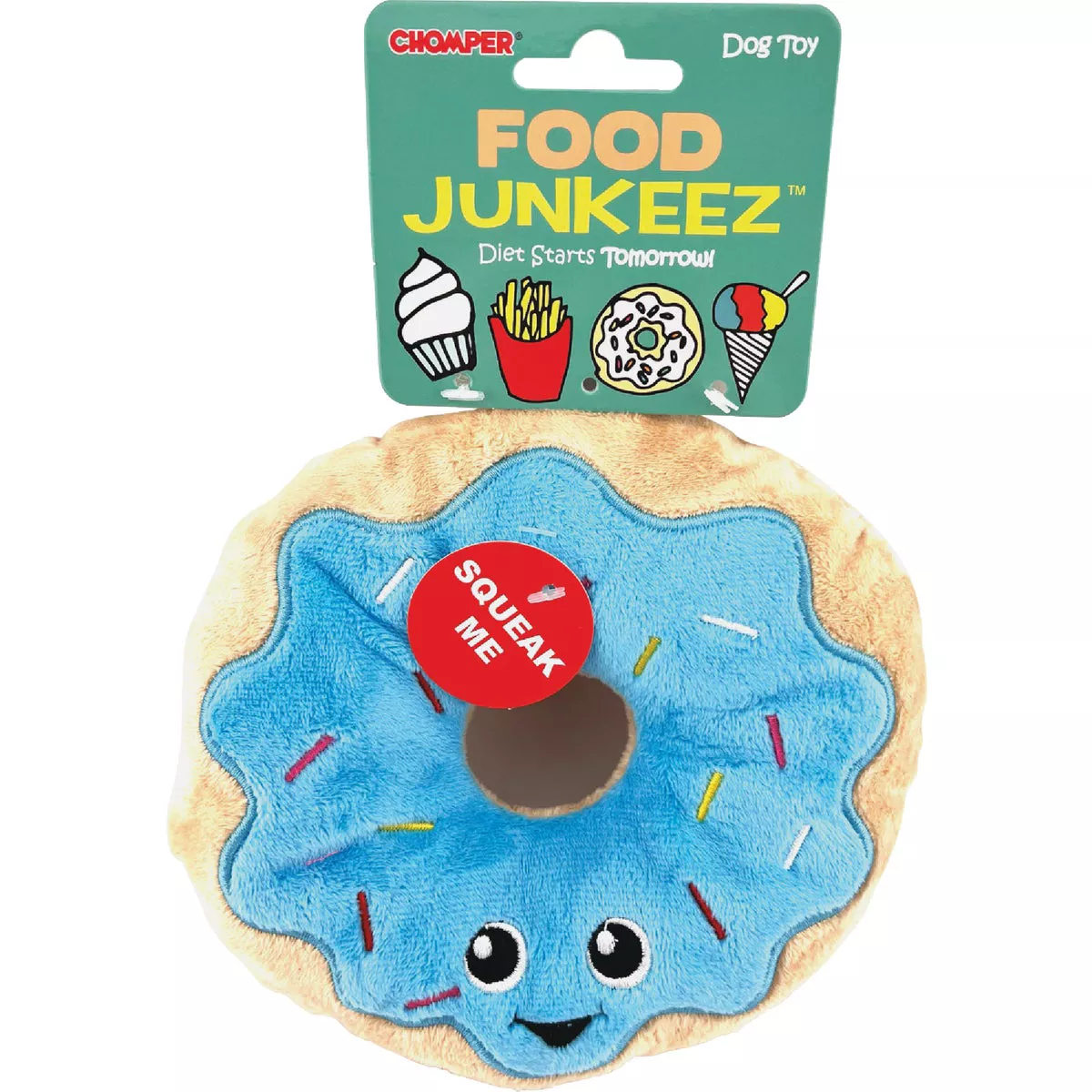 Boss Pet Chomper Food Junkeez Plush Donut Small Dog Toy - photo 2