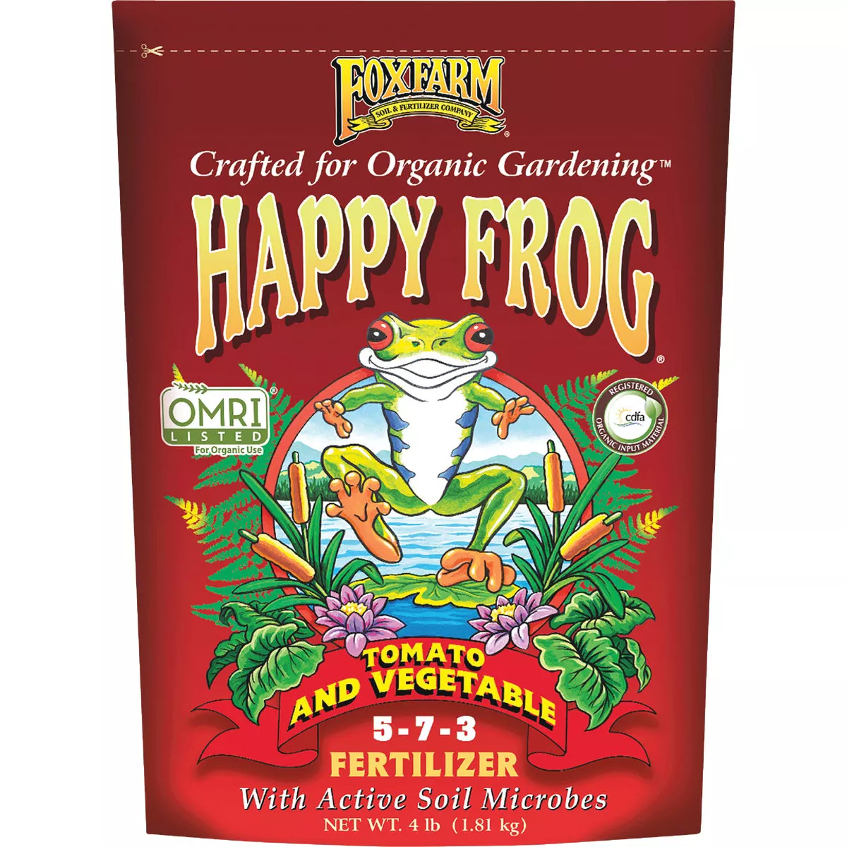 FoxFarm Happy Frog 4 Lb. Tomato & Vegetable Fertilizer