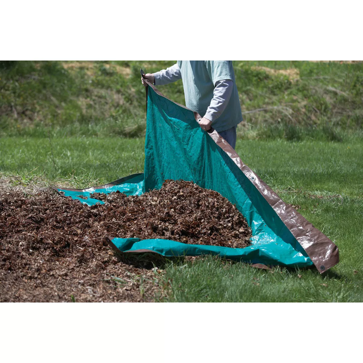 Do it Best 1 Side Green/1 Side Brown Woven 8 Ft. x 10 Ft. Medium Duty Poly Tarp - photo 4