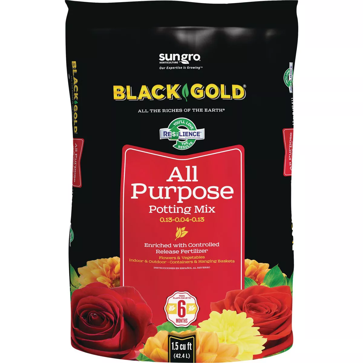 Black Gold 1.5 Cu. Ft. 37 Lb. All Purpose Potting Soil Mix