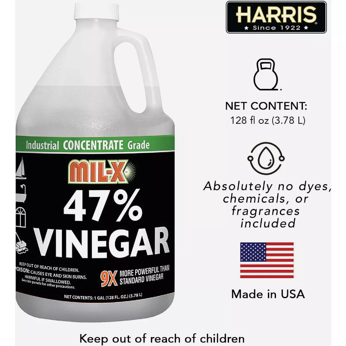Harris MIL-X 1 Gal. 47% Concentrated Vinegar - photo 5