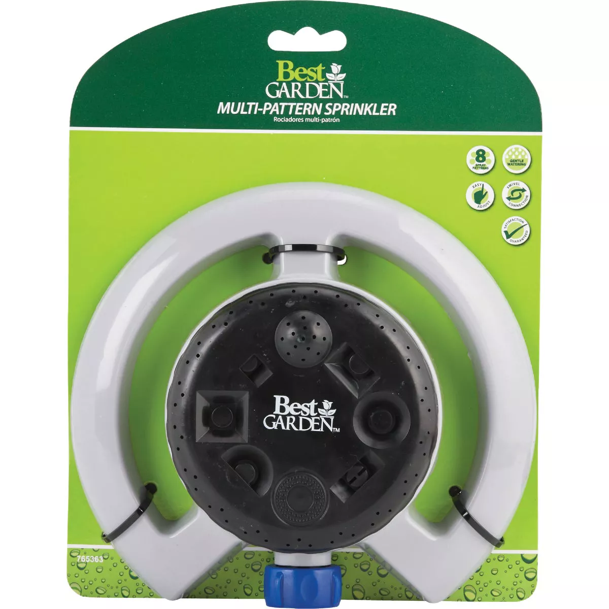 Best Garden Poly Varied Coverage Stationary Turret Sprinkler, Blue & Gray - photo 2