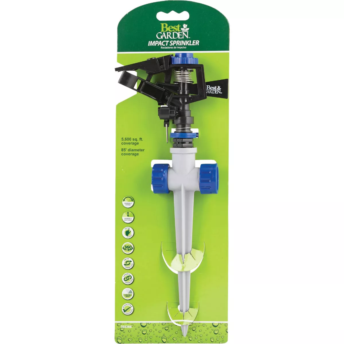Best Garden Poly 5600 Sq. Ft. Spike Impulse Sprinkler - photo 2