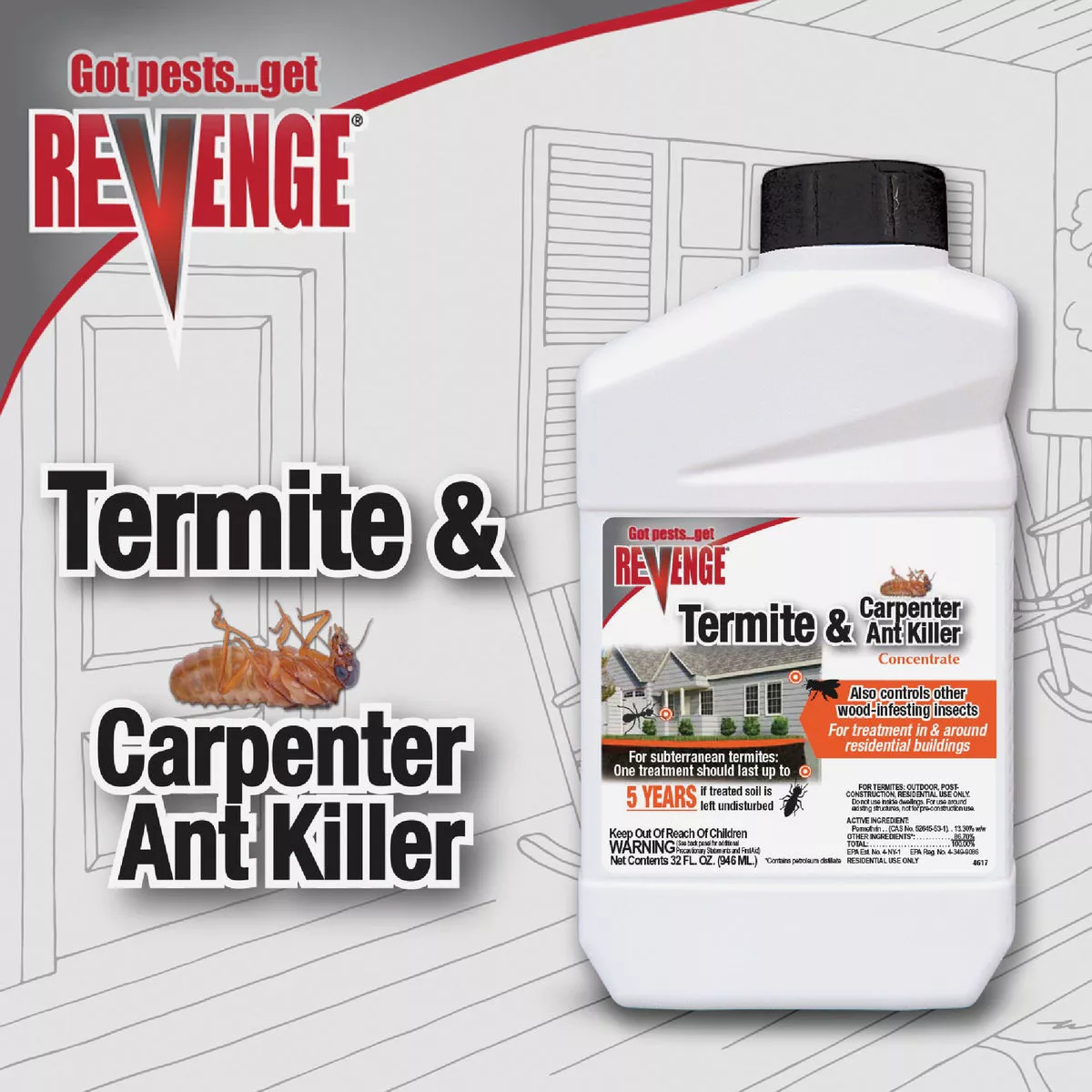 REVENGE 32 Oz. Concentrate Termite & Carpenter Ant Killer - photo 2