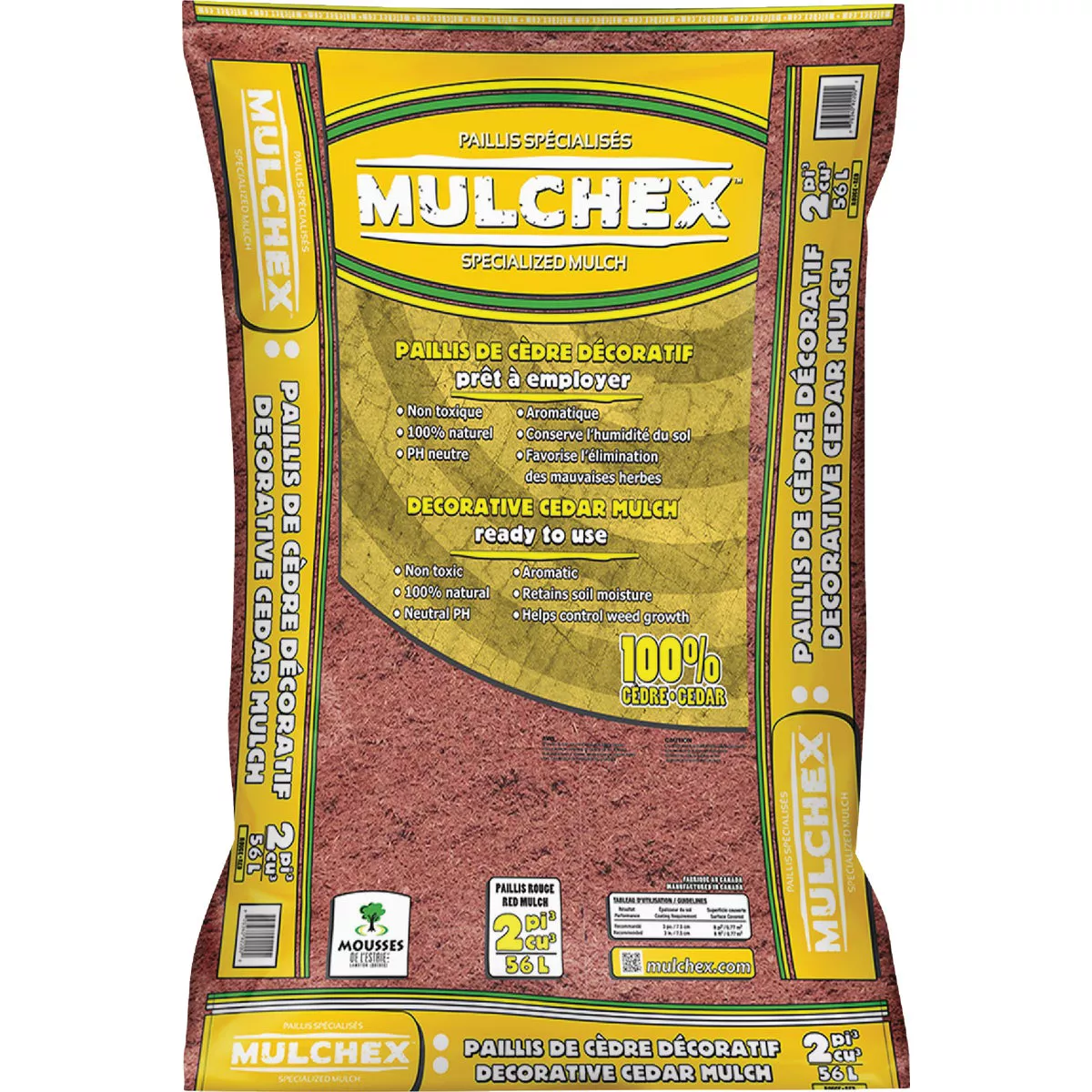 SBC 2 Cu. Ft. Dyed Red 100% Pure Cedar Mulch
