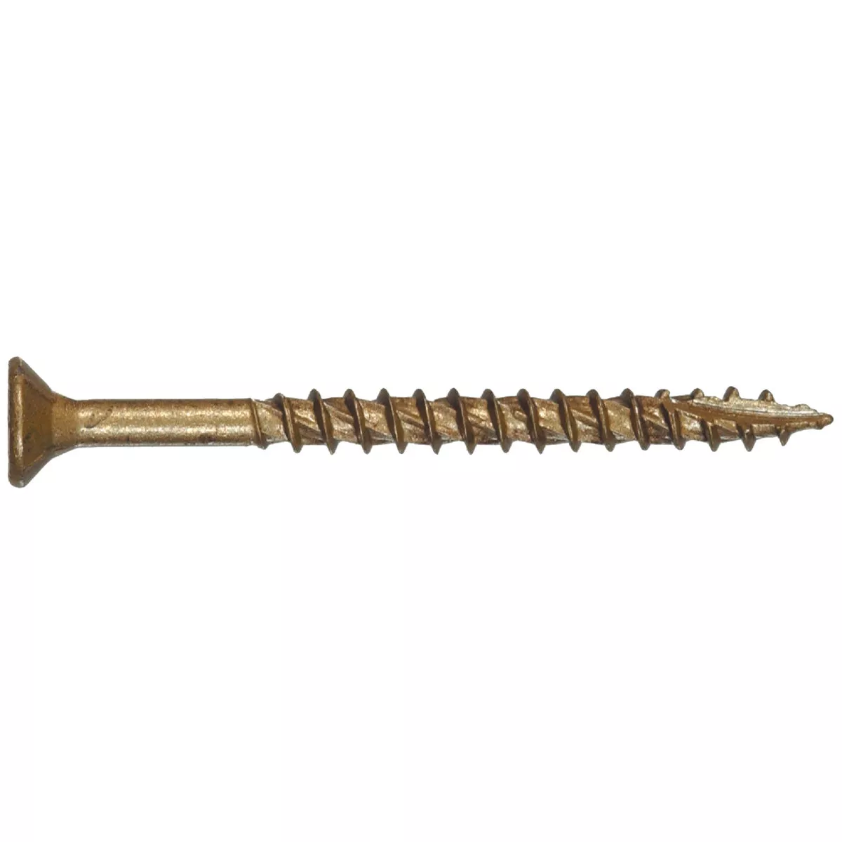 Hillman Power Pro #10 x 3-1/2 In. Bronze Ceramic Flat Head Star Exterior Wood Screw (1000 Ct., 1/4 Keg)