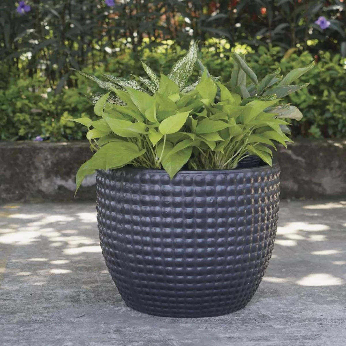 Deroma Bayfield 11.6 In. Dia. Matte Black Ceramic Planter - photo 3