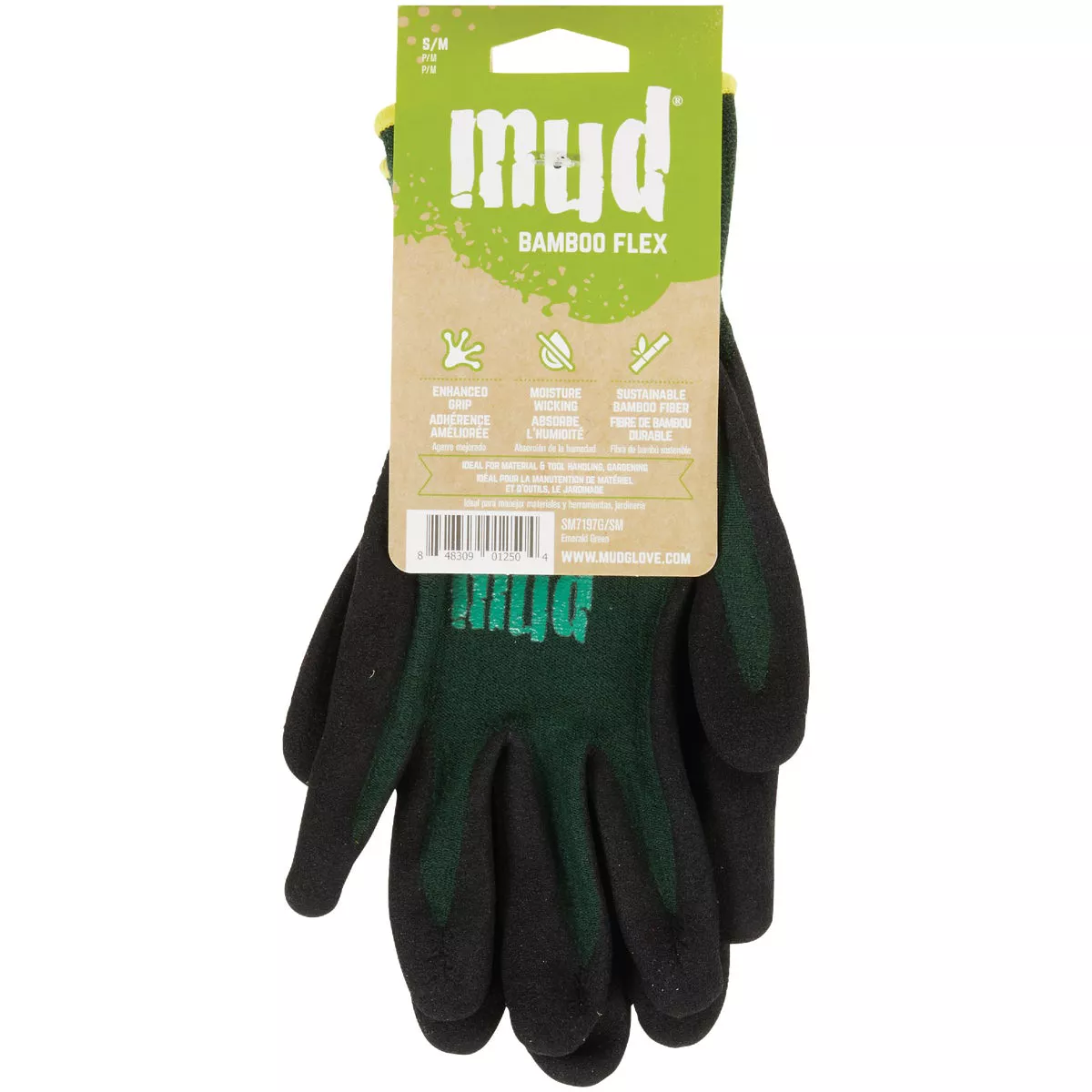 Mud Bamboo Flex Small/Medium Emerald Green Garden Glove - photo 2