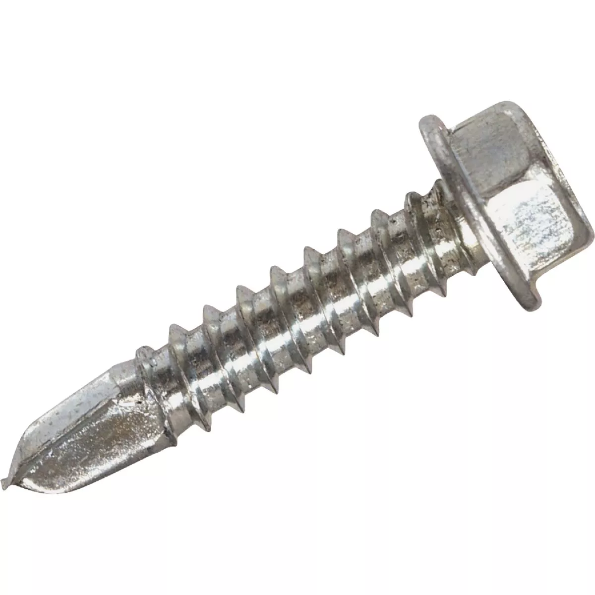 Hillman 1/4 In. - #14 x 2 In. Hex Washer Head Self-Drilling Sheet Metal Screw (100-Count)
