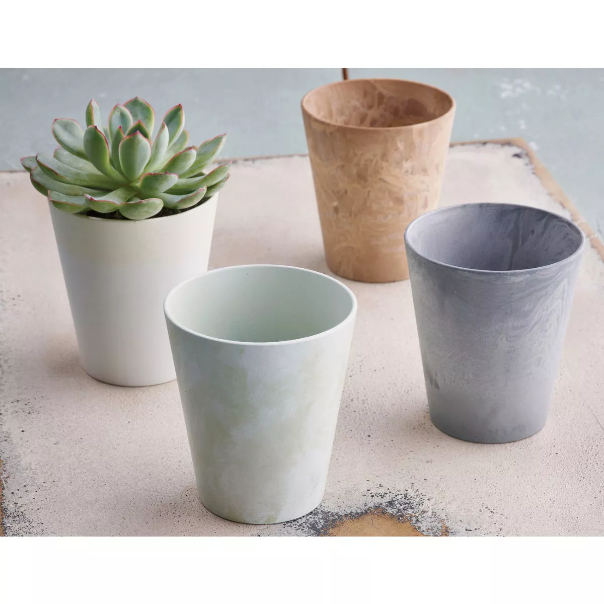 Novelty Artstone 3 In. Earth Tones Cache Planter (Assorted Colors) - photo 2