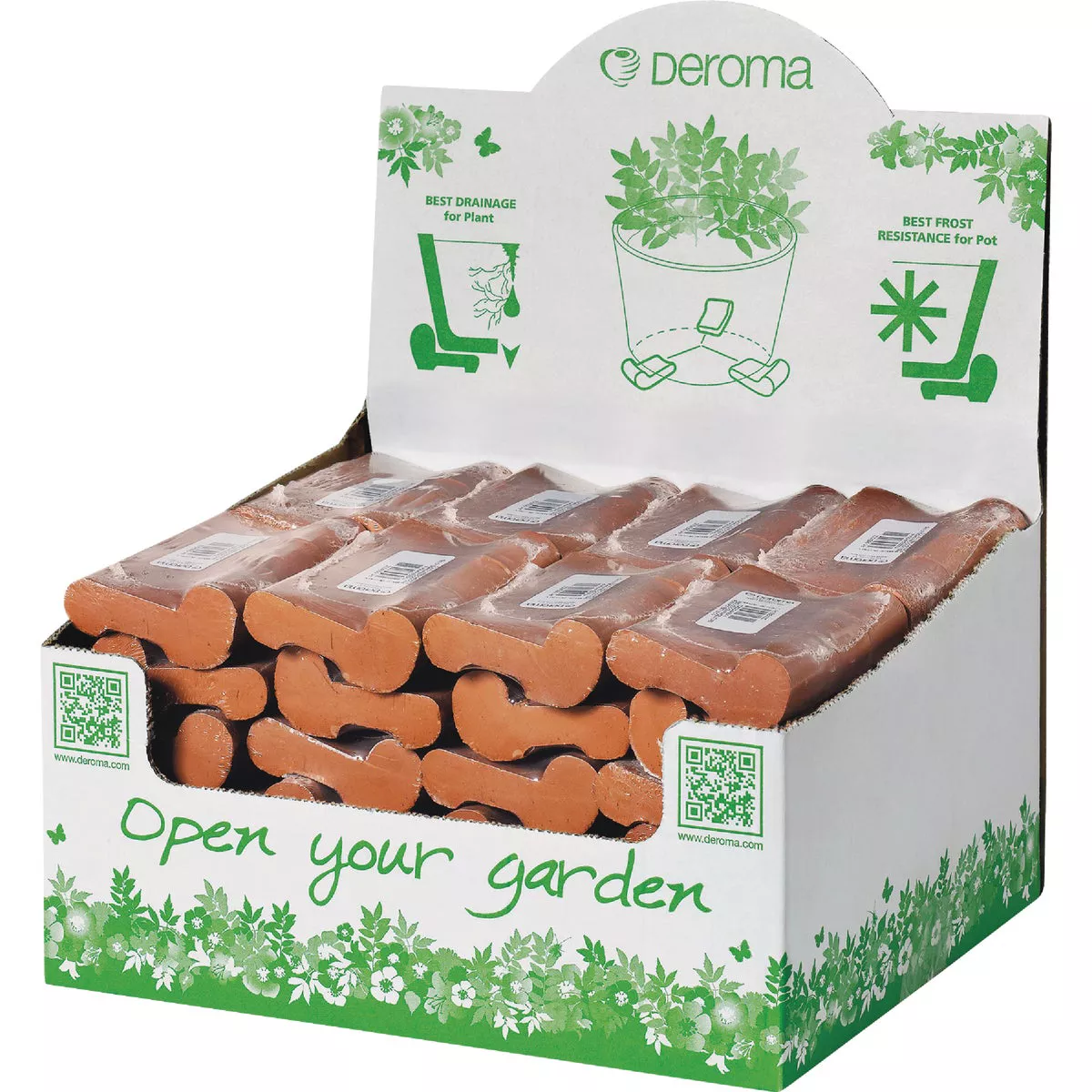Deroma 1.6 In. Red Terra Cotta Planter Feet (3-Pack) - photo 2