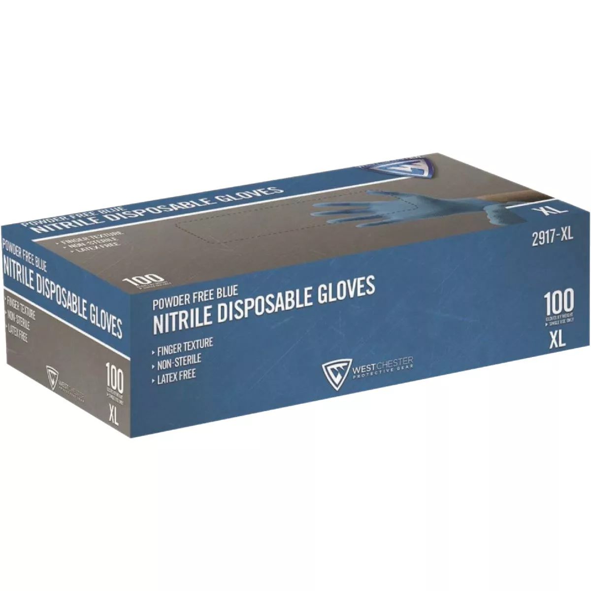 West Chester Protective Gear Medium Nitrile Industrial Grade Disposable Glove (100-Pack) - photo 2