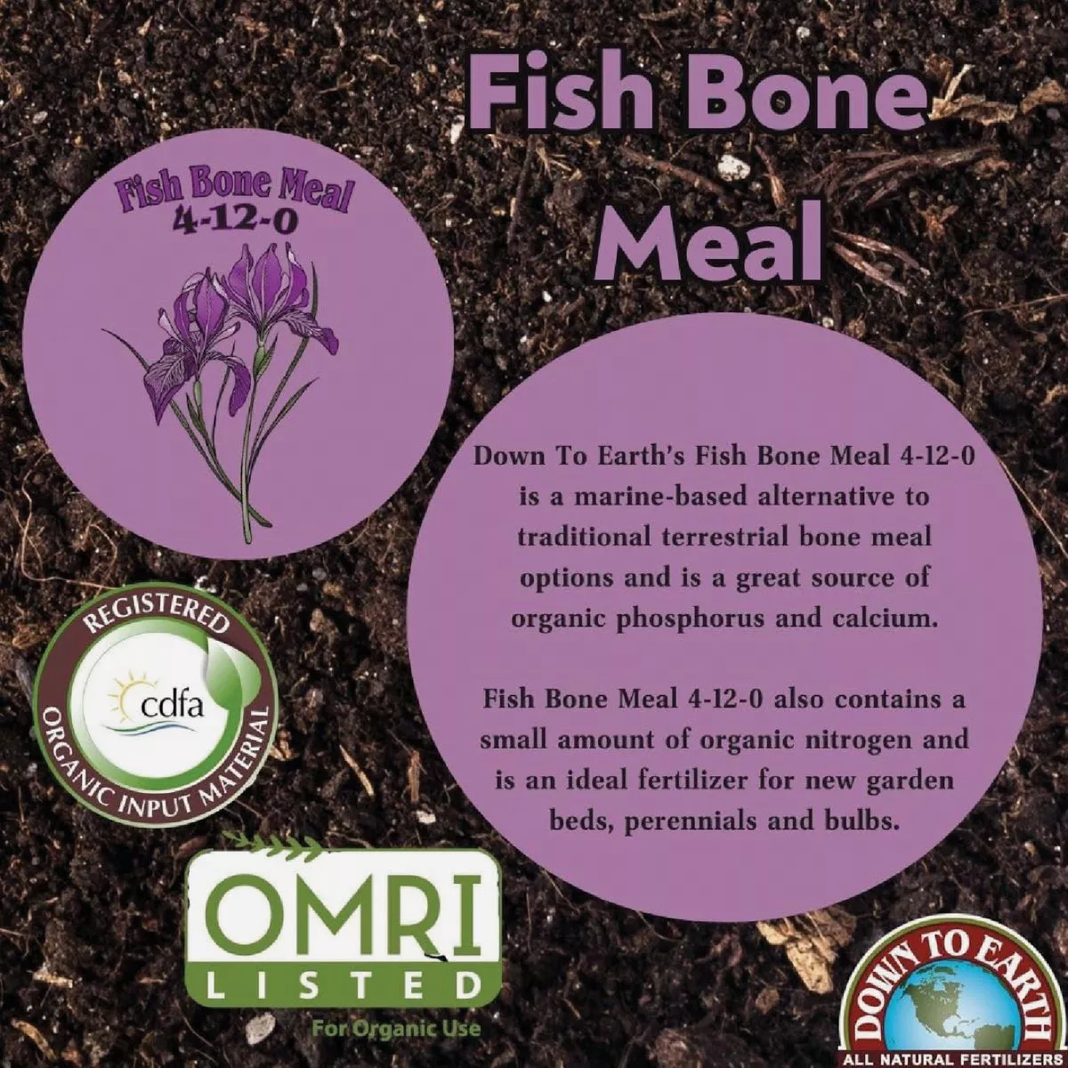Down To Earth 1 Lb. 4-12-0 Fish Bone Meal - photo 6