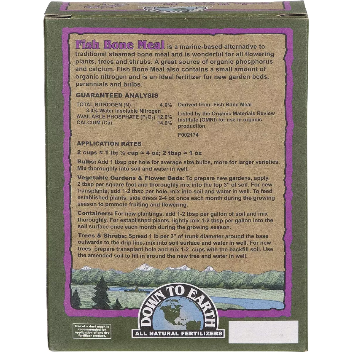 Down To Earth 1 Lb. 4-12-0 Fish Bone Meal - photo 5