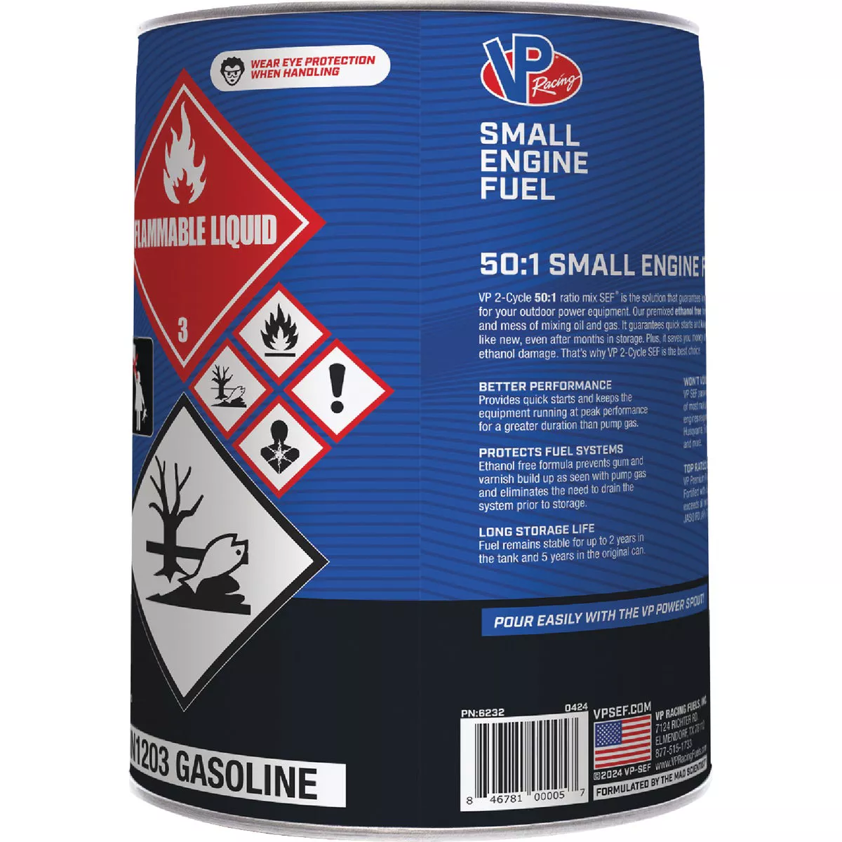 VP Racing Fuels 5 Gal. 50:1 Ethanol-Free Gas & Oil Pre-Mix - photo 3