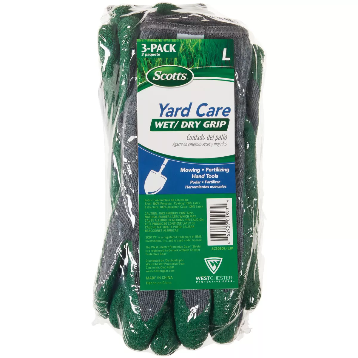 Scotts Yard Care Wet/Dry Grip Glove, Large (3-Pack) - photo 2