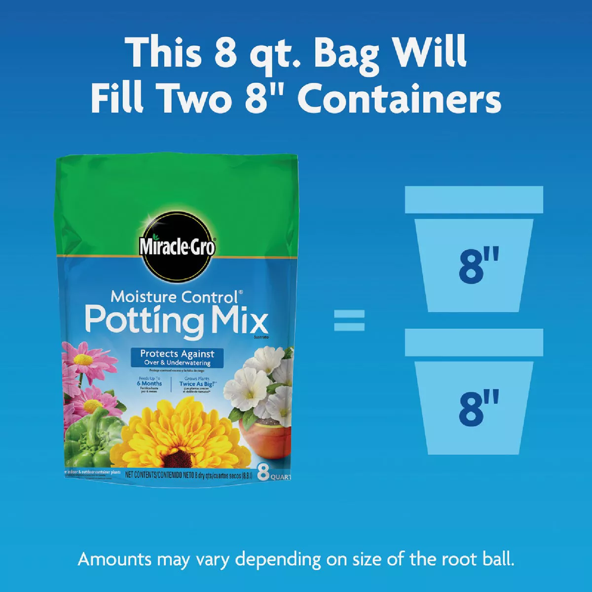 Miracle-Gro Moisture Control 8 Qt. Potting Mix - photo 2