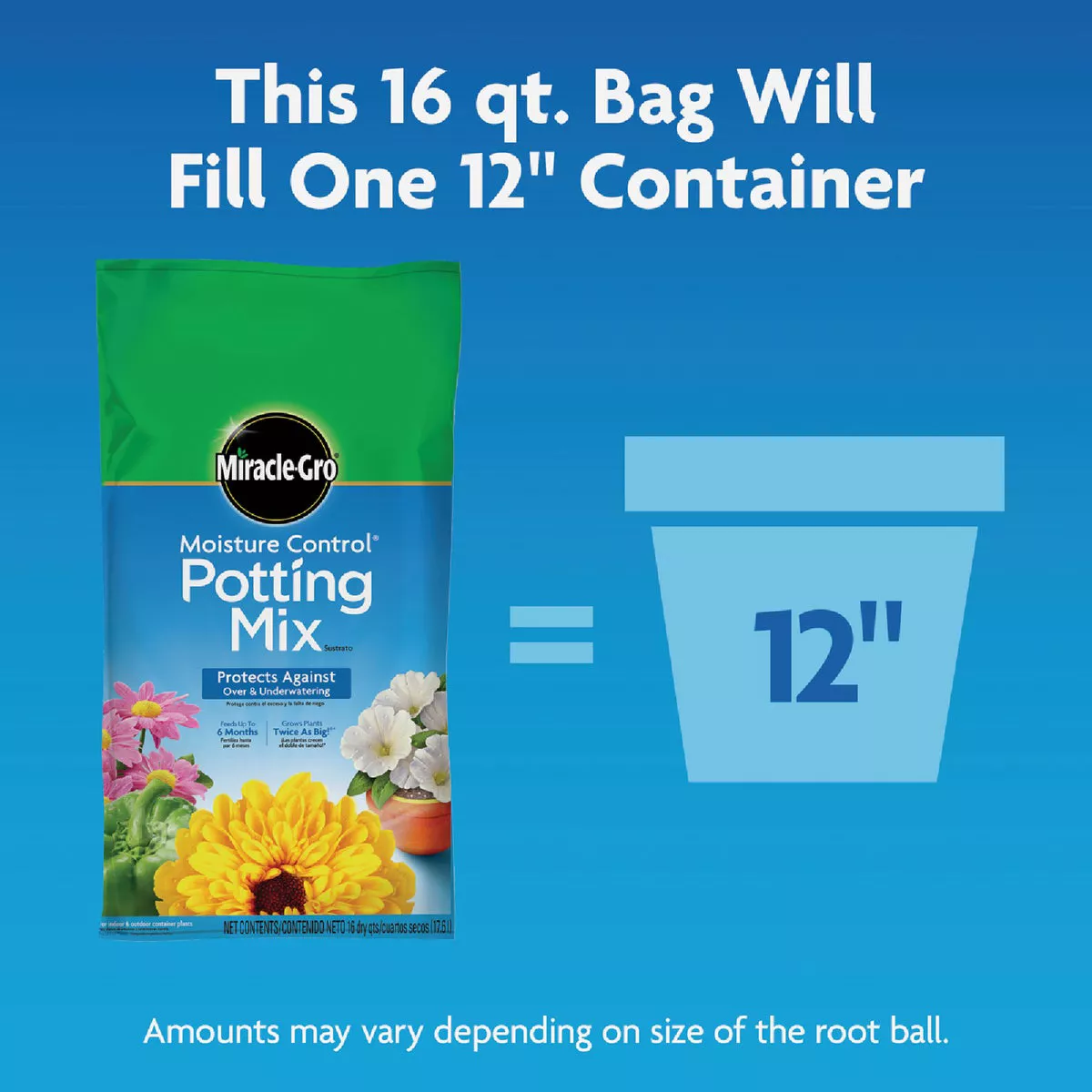 Miracle-Gro Moisture Control 16 Qt. Potting Mix - photo 7
