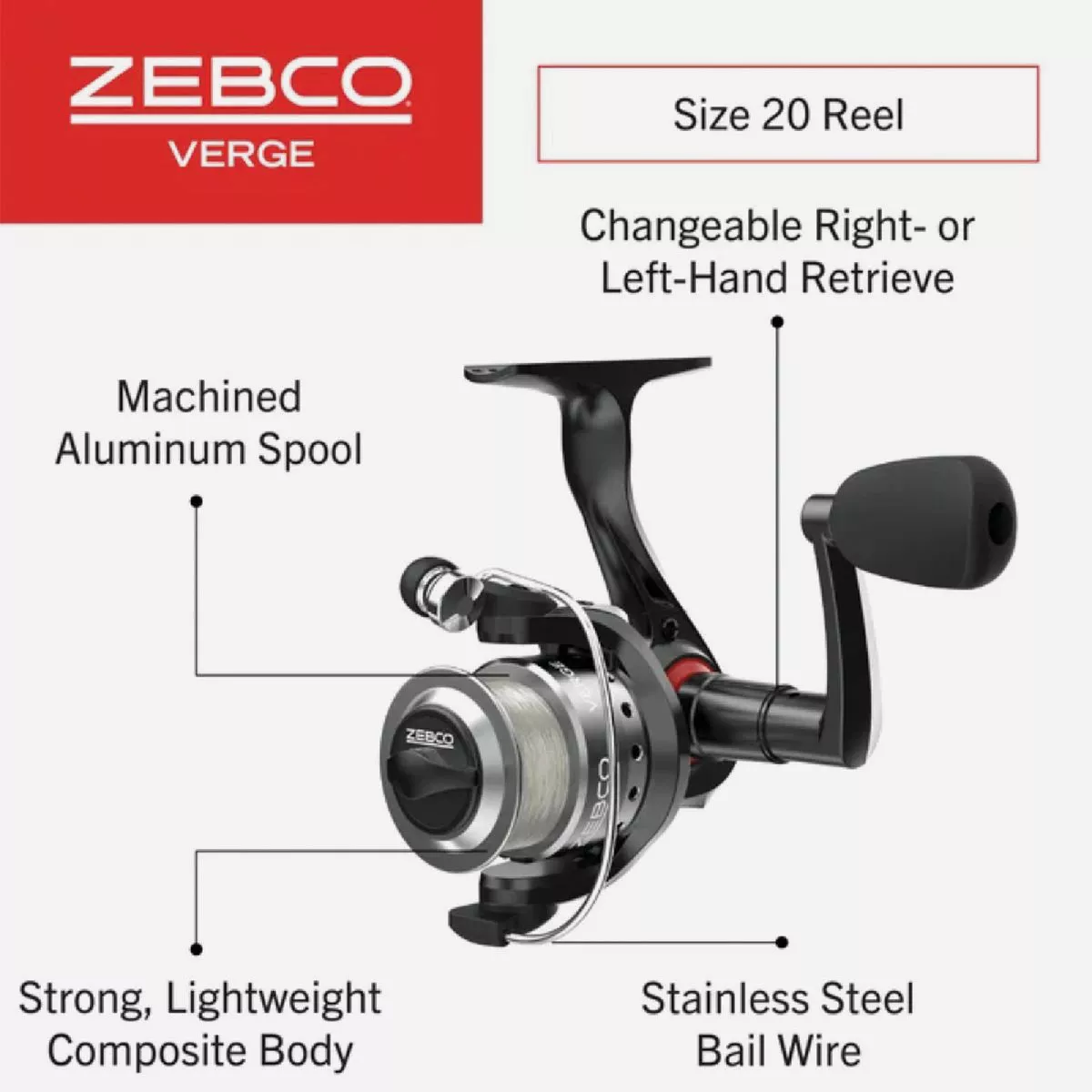 Zebco Verge Size 20 20 Lb. Spinning Fishing Reel | Do it Best