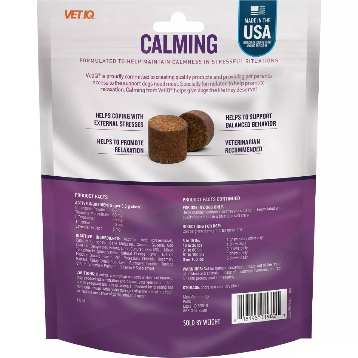 VetIQ 7.4 Oz. Calming Dog Chew (60-Pack) - photo 2