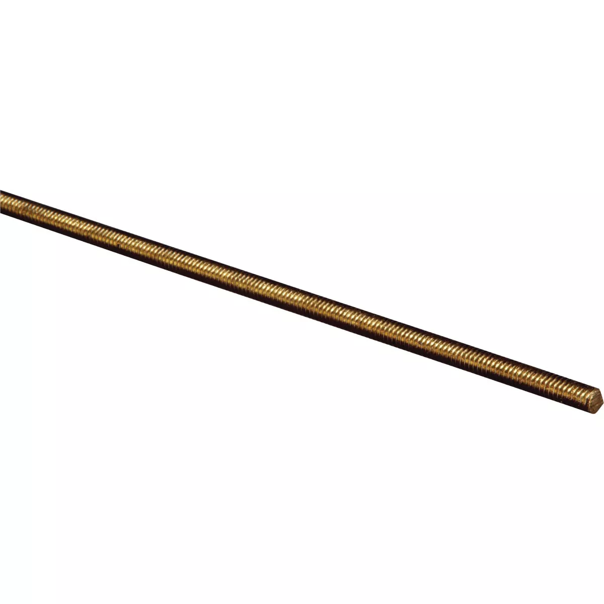 HILLMAN Steelworks 3/8 In. x 1 Ft. Solid Brass Threaded Rod
