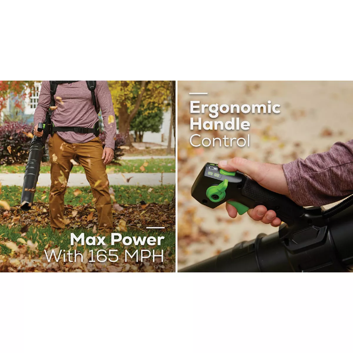 Greenworks 80V 690 CFM 165 MPH Dual-Port Backpack Blower with (2) 4.0 Ah Batteries & Charger - photo 5