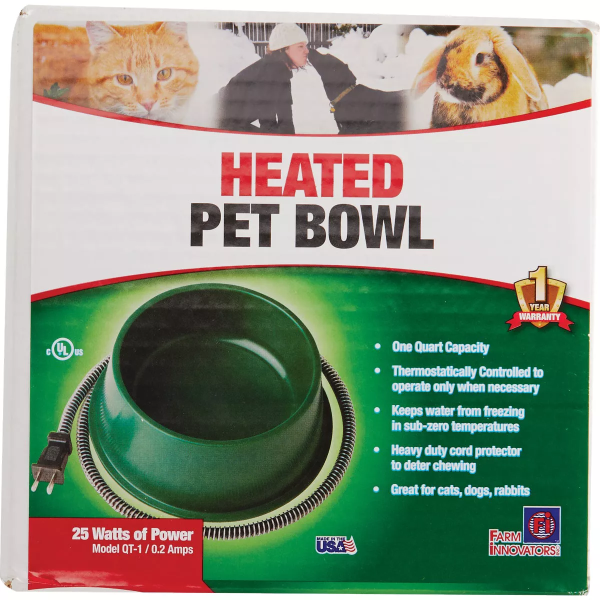 Farm Innovators 1 Qt. Plastic Heated Pet Bowl - photo 2