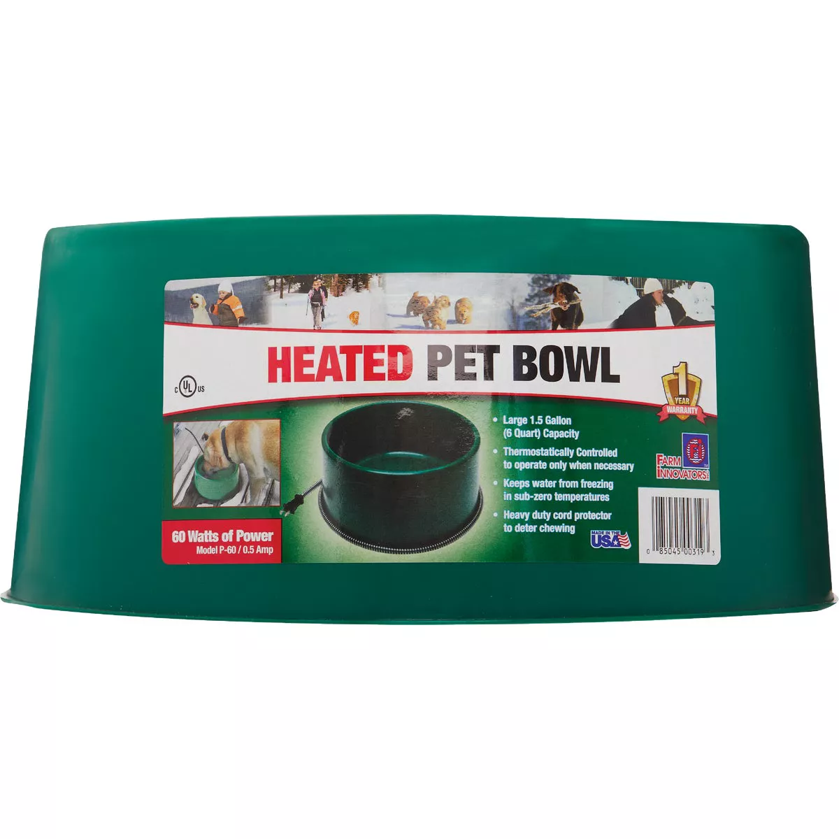 Farm Innovators 1.5 Gal. Plastic Heated Pet Bowl - photo 2